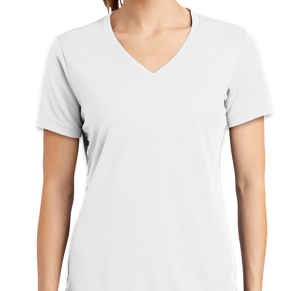 Sport-Tek Women's RacerMesh V-Neck Performance Shirt-default