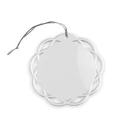 Shatterproof Flat Ornament - Color: Clear with Silver Cord