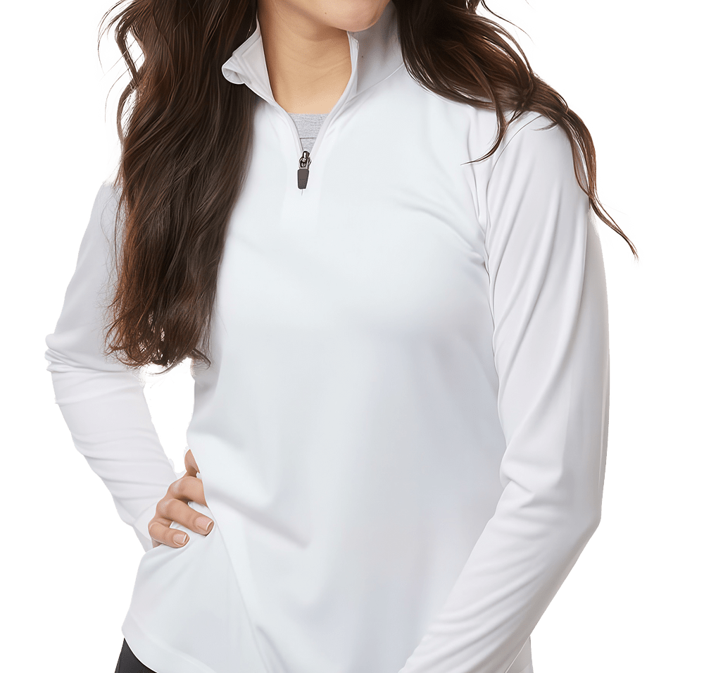 AllPro Women's Pro-Lock UPF 50 Quarter Zip Performance Shirt-default