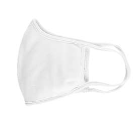 Customized Badger Cotton Face Mask - Color: White