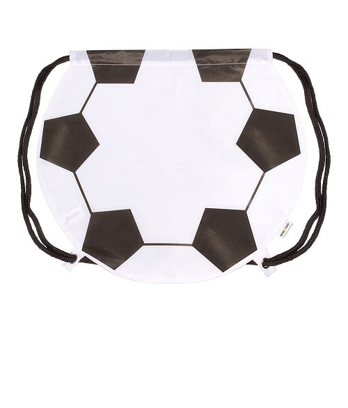 Soccer Drawstring Bag in WHITE