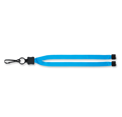 Full Color Lanyard with O-Ring, Metal Swivel Hook, and Convenience Release in Columbia Blue