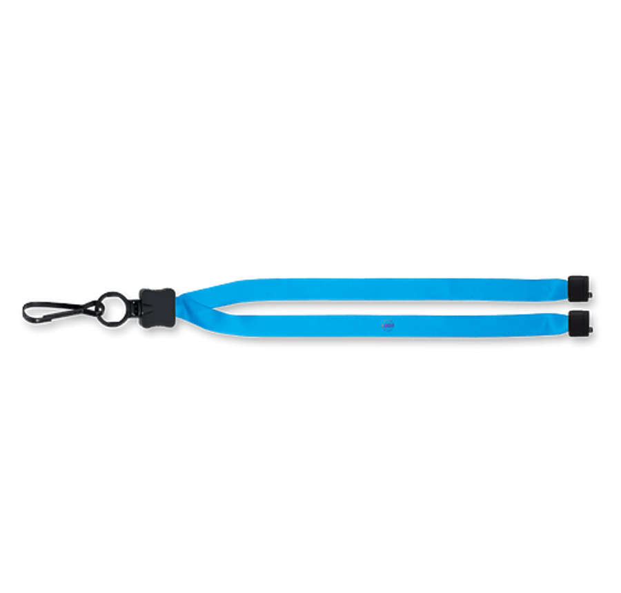 Full Color Lanyard with O-Ring, Metal Swivel Hook, and Convenience Release in Columbia Blue