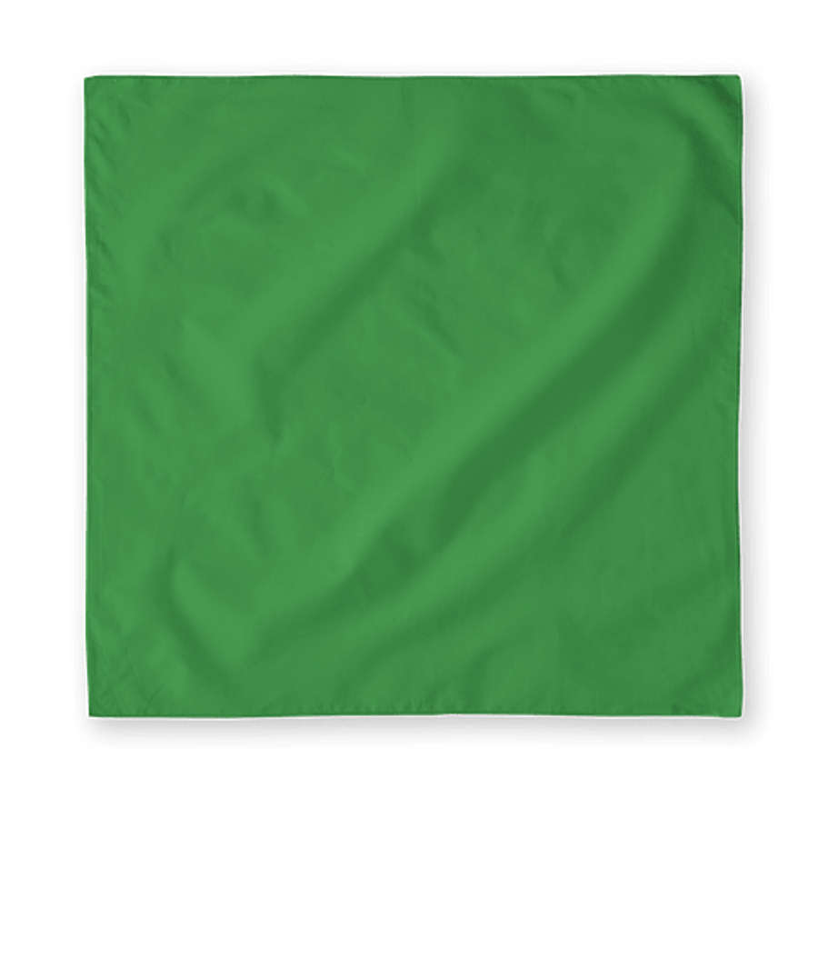 Augusta 100% Cotton Solid Bandana (Centered Design) in Kelly
