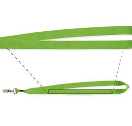 Lanyard with Bulldog Clip - Color: Green