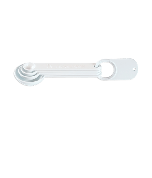 4-Piece Measuring Spoon Set in White