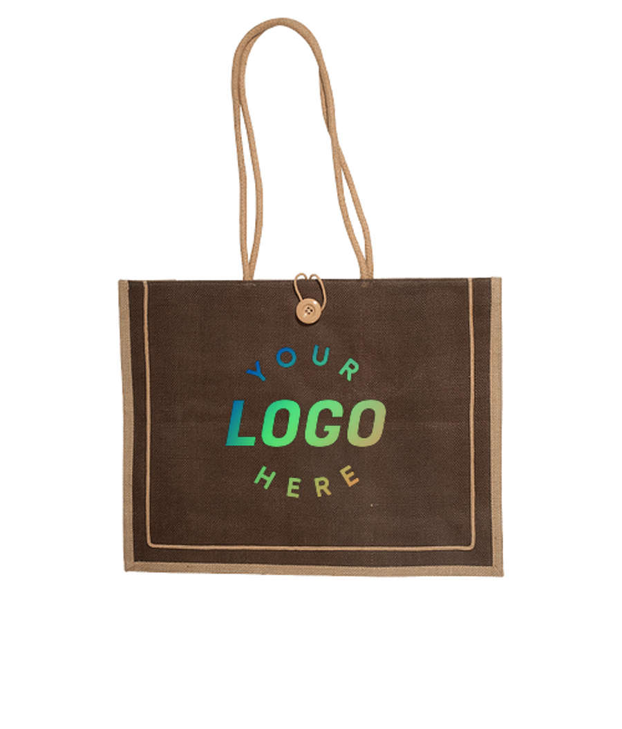 Milan Jute Tote Bag in BROWN