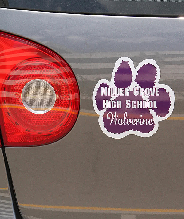5.5 in. x 5.5 in. Paw Print Car Magnet
