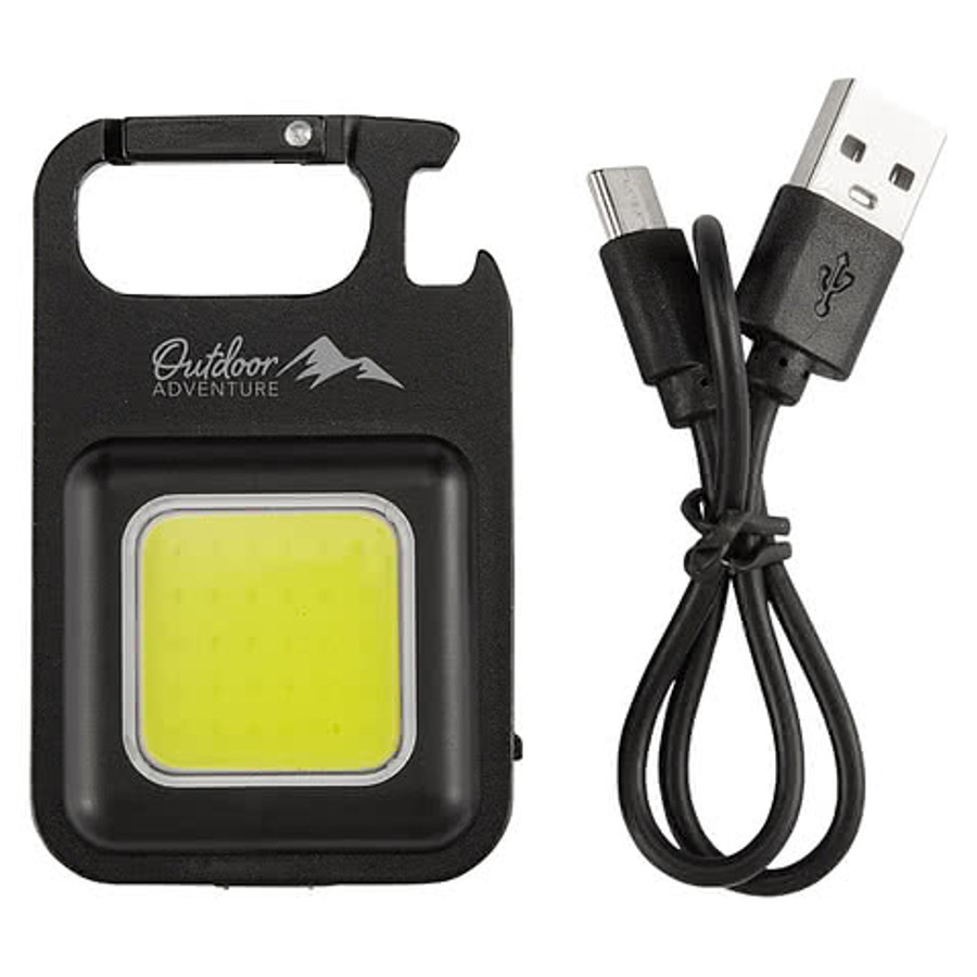 Laser Engraved Denali Rechargeable COB Light with Bottle Opener