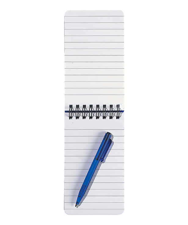 Hard Cover Spiral Pocket Notebook with Pen