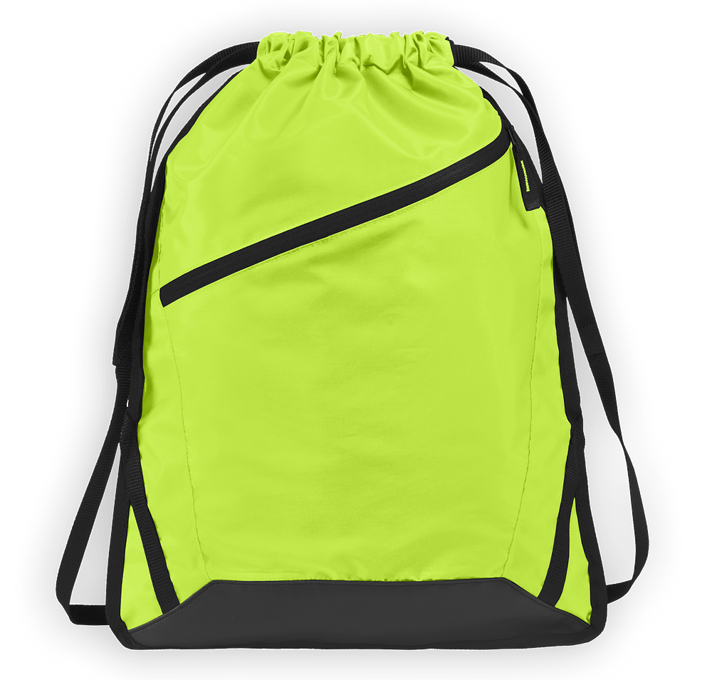 Port Authority Adjustable Strap Contrast Zipper Drawstring Bag-default
