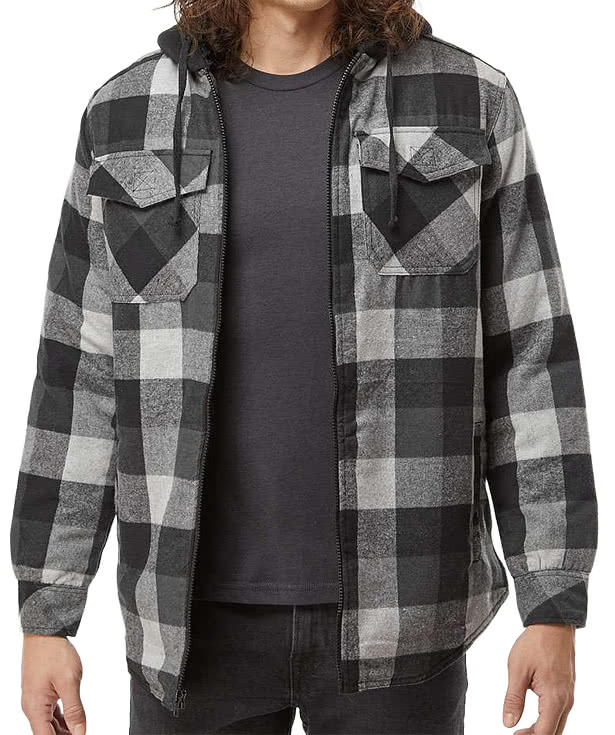 Burnside Flannel Sherpa-Lined Hooded Jacket