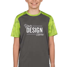 Sport-Tek Youth CamoHex Colorblock Performance Shirt