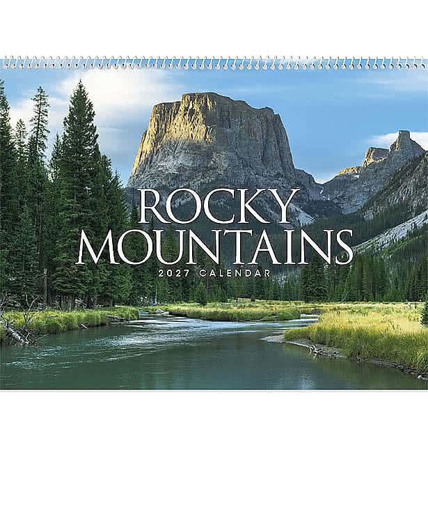 Full Color Rocky Mountains Spiral Wall Calendar
