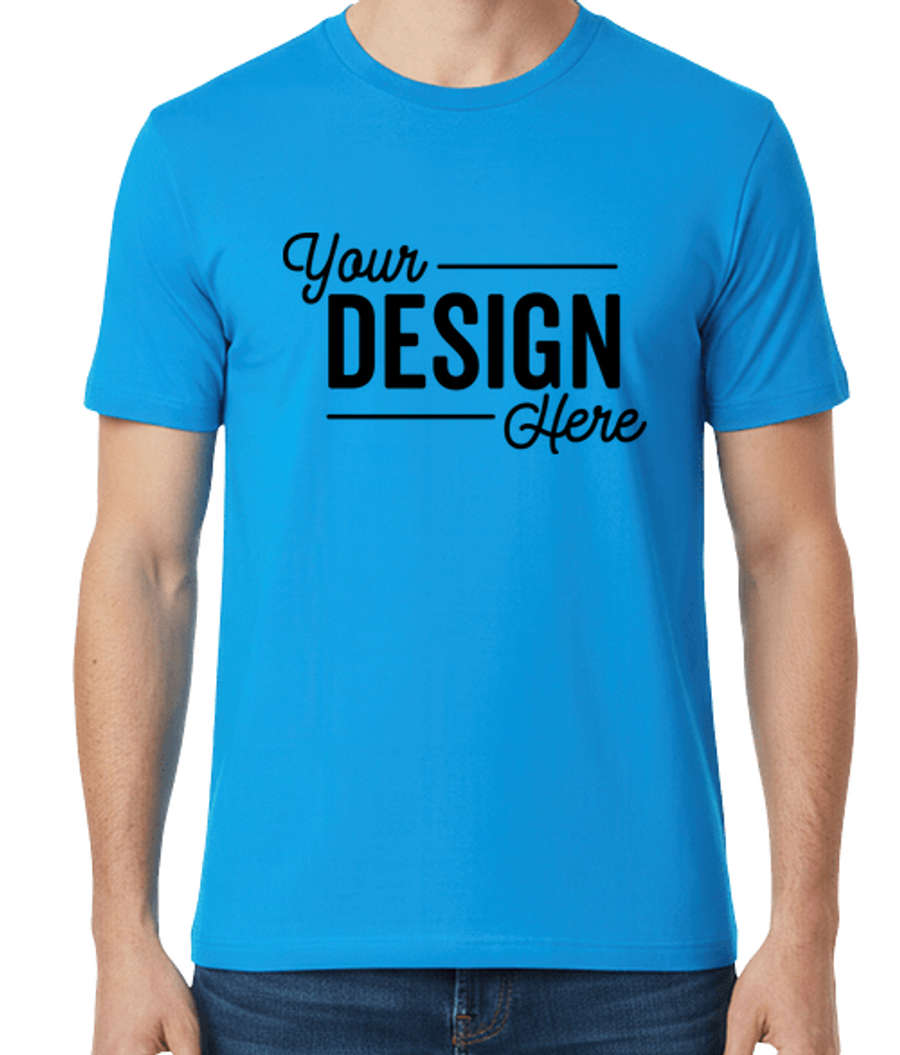 Live & Tell by LAT Fine Jersey Lightweight T-shirt in Turquoise