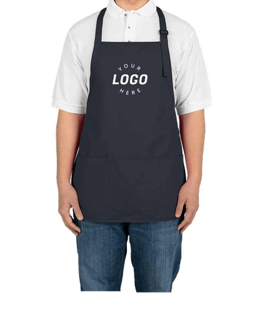 Port Authority Stain Release Medium Length Apron in Navy