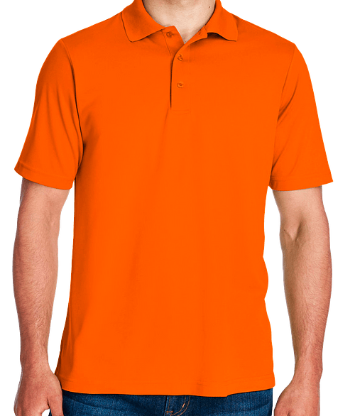 Core 365 Performance Pique Polo - Printed in Campus Orange