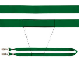 Full Color Premium Face Mask Lanyard - Color: Kelly Green