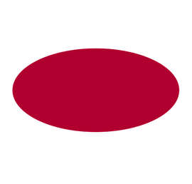 Full Color 1 in. x 2 in. Oval Roll Labels (500 per roll) - Color: Cardinal