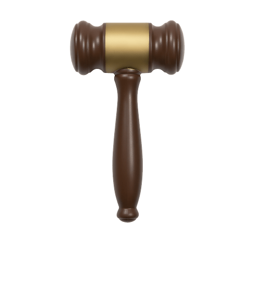 Gavel Stress Reliever in Brown/Gold