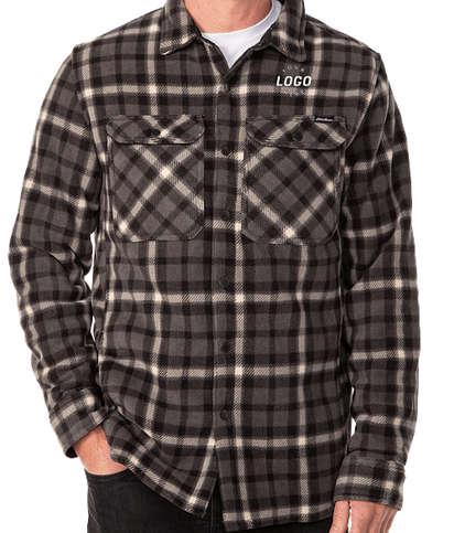 Eddie Bauer Woodland Fleece Shirt Jacket - Grey Steel / Bone
