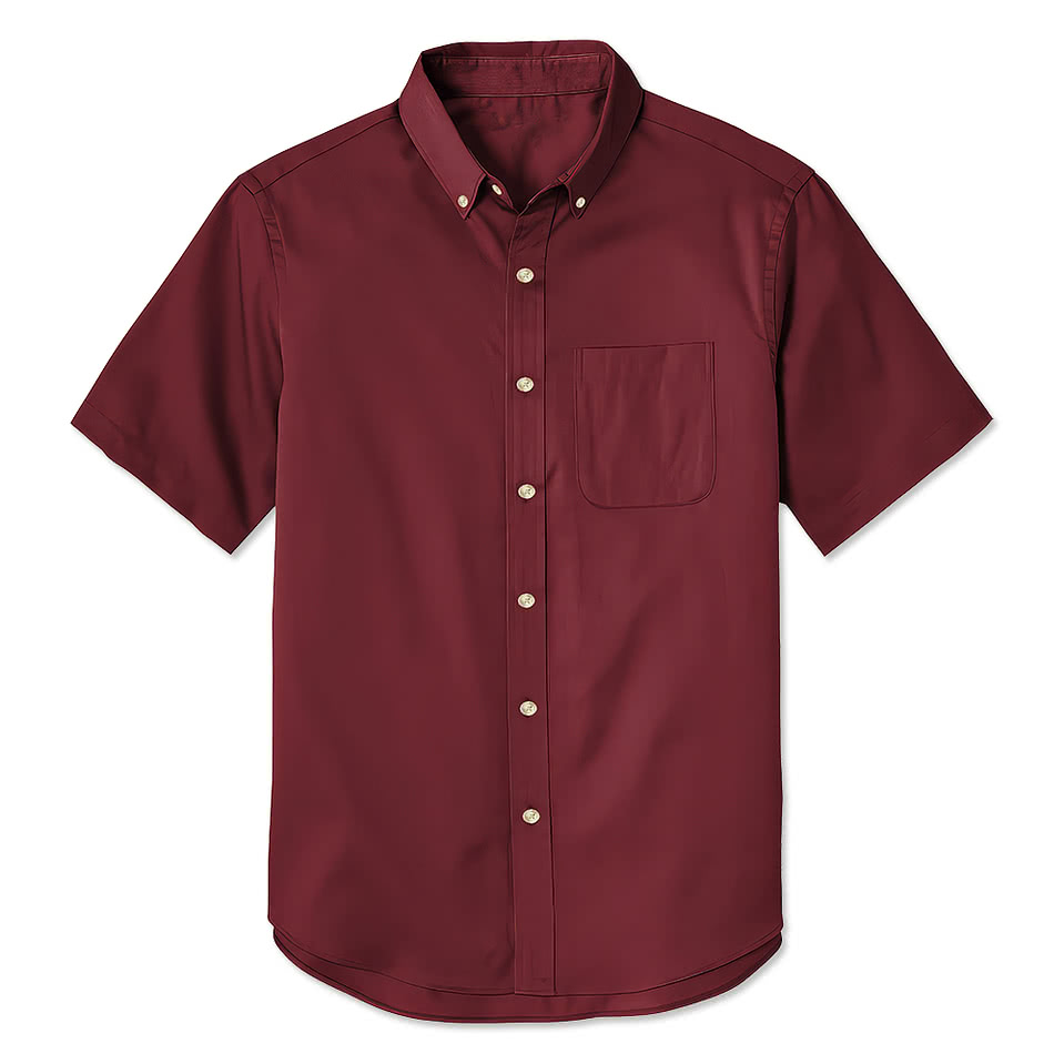 Blue Generation Value Short Sleeve Poplin Dress Shirt - Embroidered