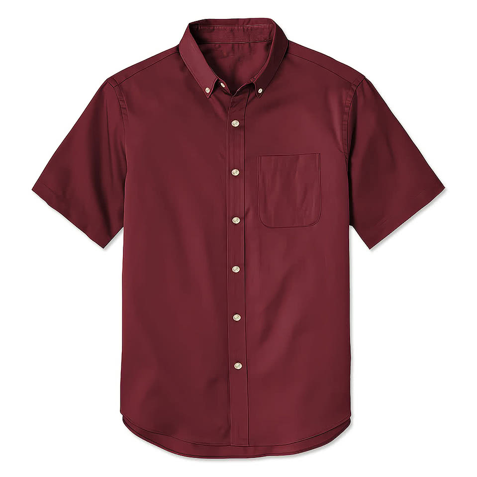 Blue Generation Value Short Sleeve Poplin Dress Shirt - Printed