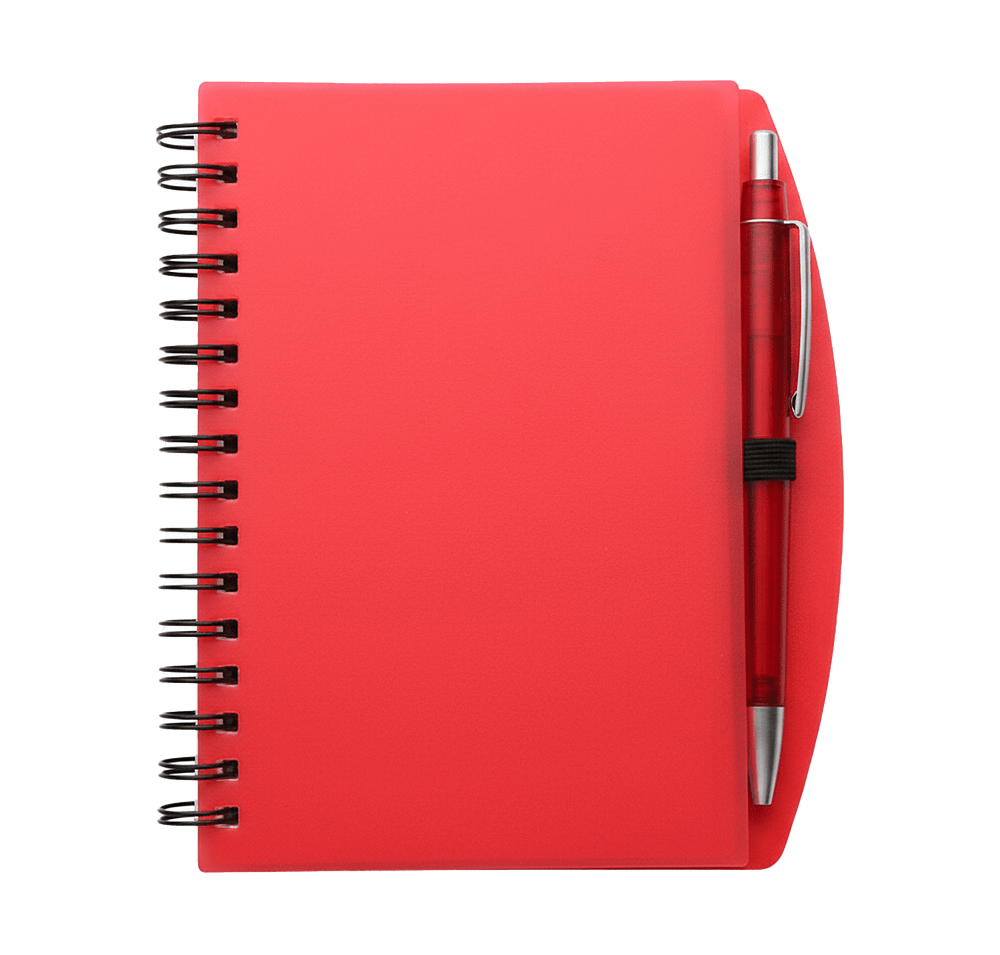 Hard Cover Spiral Notebook with Pen-default