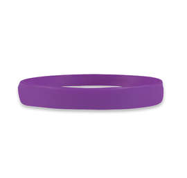 Debossed Single Color Silicone Bracelet - Color: Purple