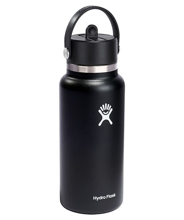 Hydro Flask Wide Mouth With Flex Straw Cap 32 oz. - Laser Engraved