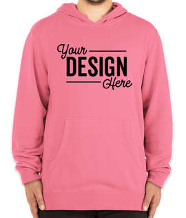 Independent Trading Pigment Dyed Pullover Hoodie - Color: Pigment Pink