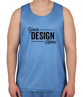 Sport-Tek Mesh Reversible Tank - Color: Carolina Blue / White
