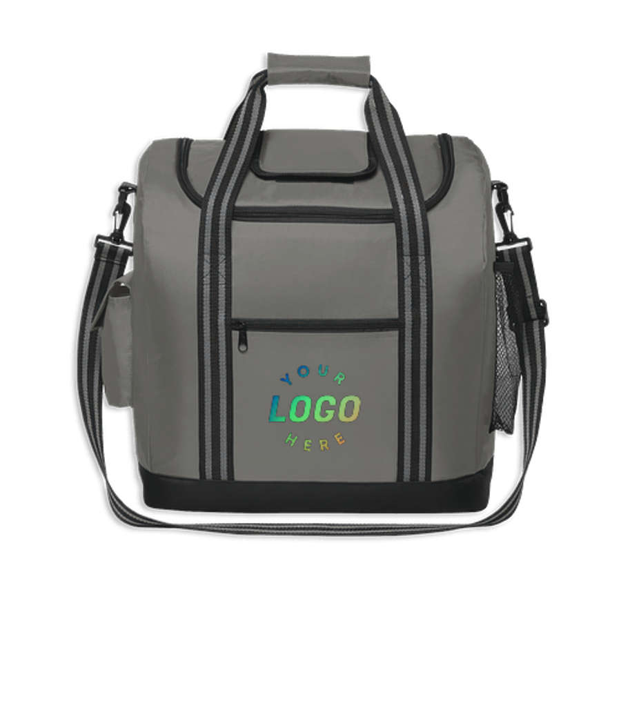 Full Color Flip Flap 28 Can Cooler in Gray
