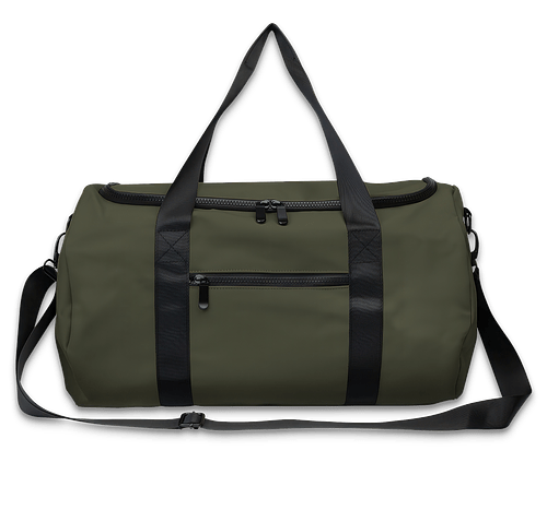Hudson Recycled Leatherette Duffel Bag in OLIVE