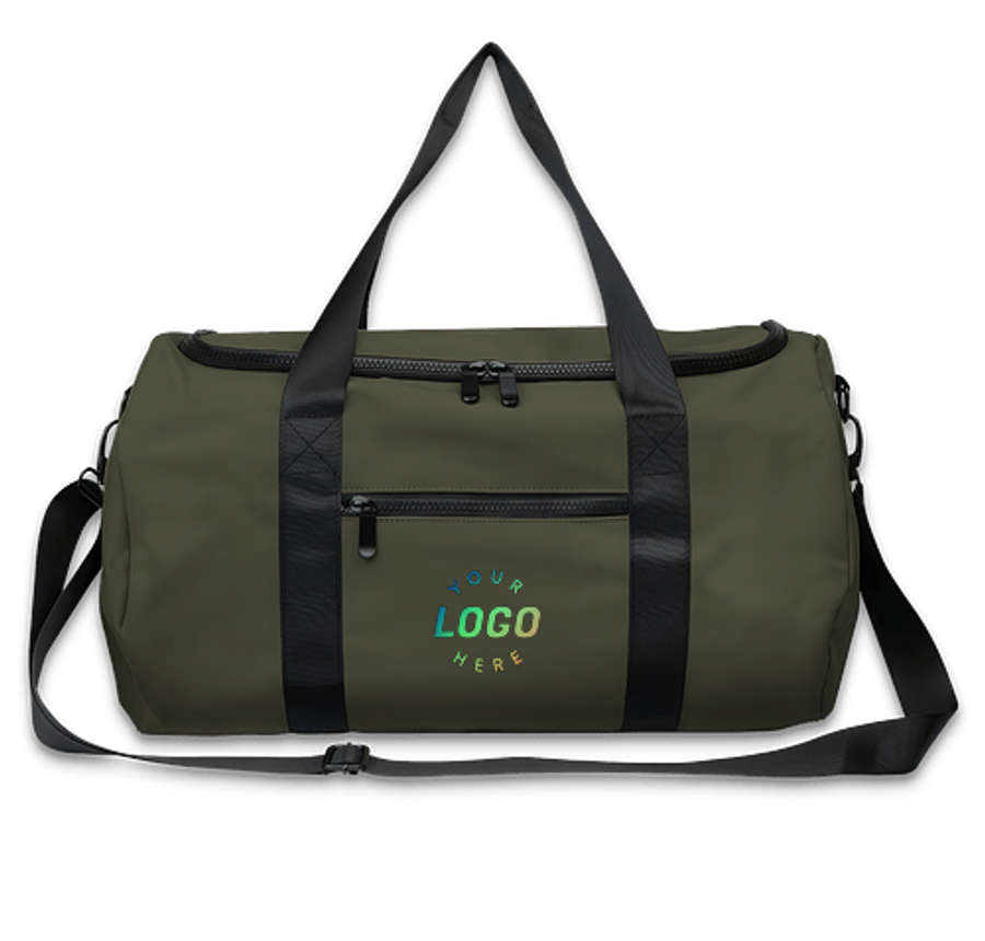 Hudson Recycled Leatherette Duffel Bag in OLIVE