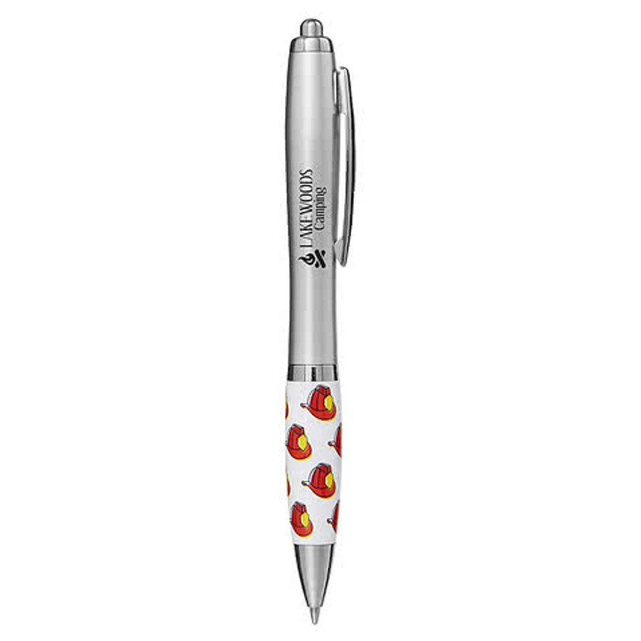 Firefighter Hat Ballpoint Pen (black ink) in SILVER