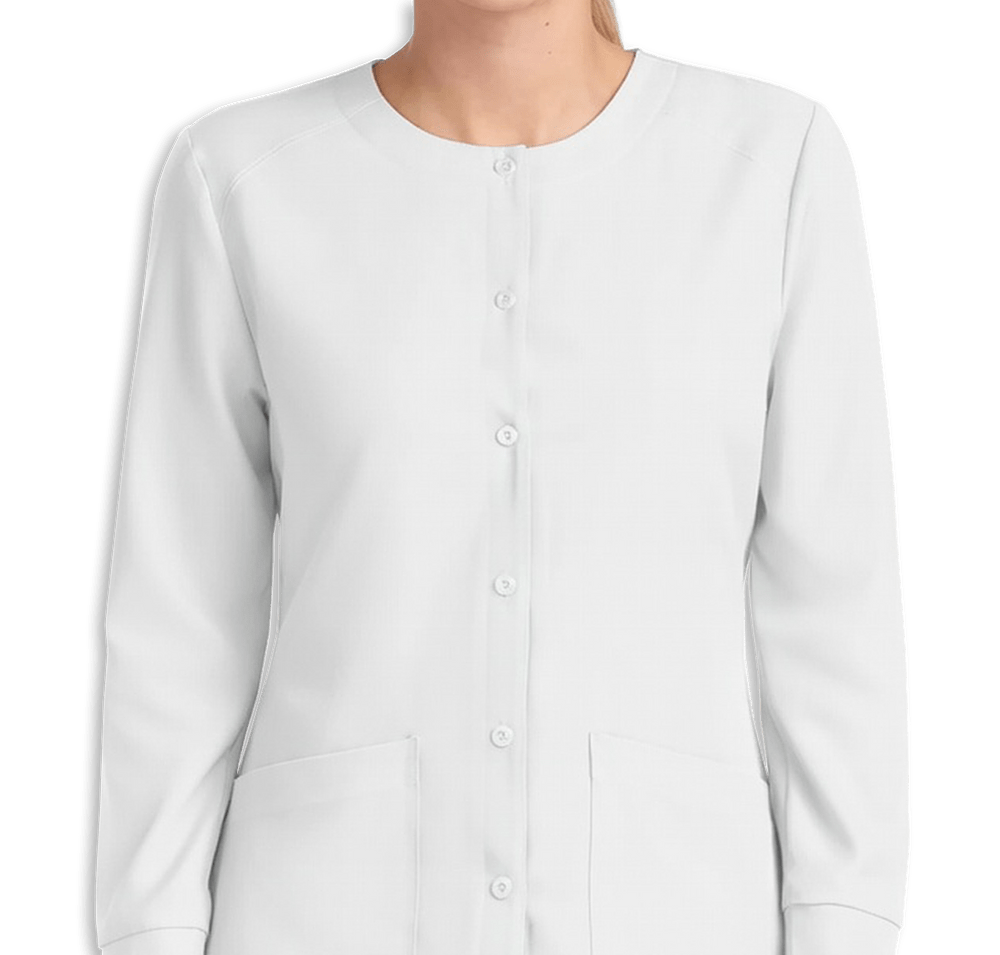 Skechers by Barco Women’s Stability Snap Front Recycled Warm-Up Scrub Jacket-default