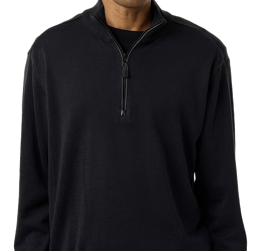 Devon & Jones New Classics Recycled Quarter Zip Sweater - Embroidered-default