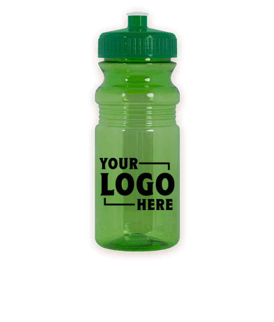 20 oz. Translucent Bike Water Bottle in Translucent Green