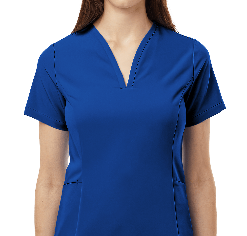 Jaanuu Women's Calix Fit & Flare V-Neck Scrub Top - Printed-default