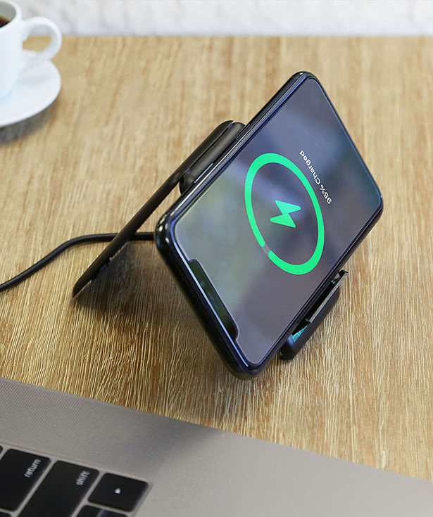 Full Color 2Fold Portable 15W Wireless Charger