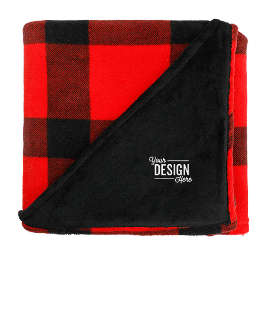 Buffalo Plaid Ultra Plush Throw Blanket in Red
