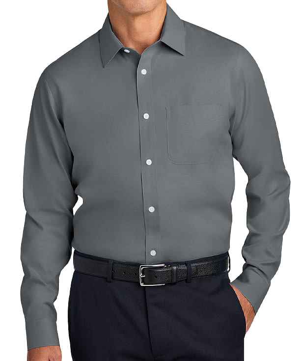 Brooks Brothers Wrinkle-Free Stretch Pinpoint Open Collar Dress Shirt