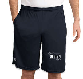 Russell Athletic Essential Performance Shorts with Pockets - Color: Navy