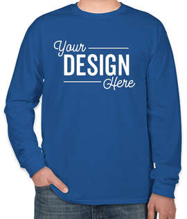 Canada - Gildan 100% Cotton Long Sleeve T-shirt - Color: Royal