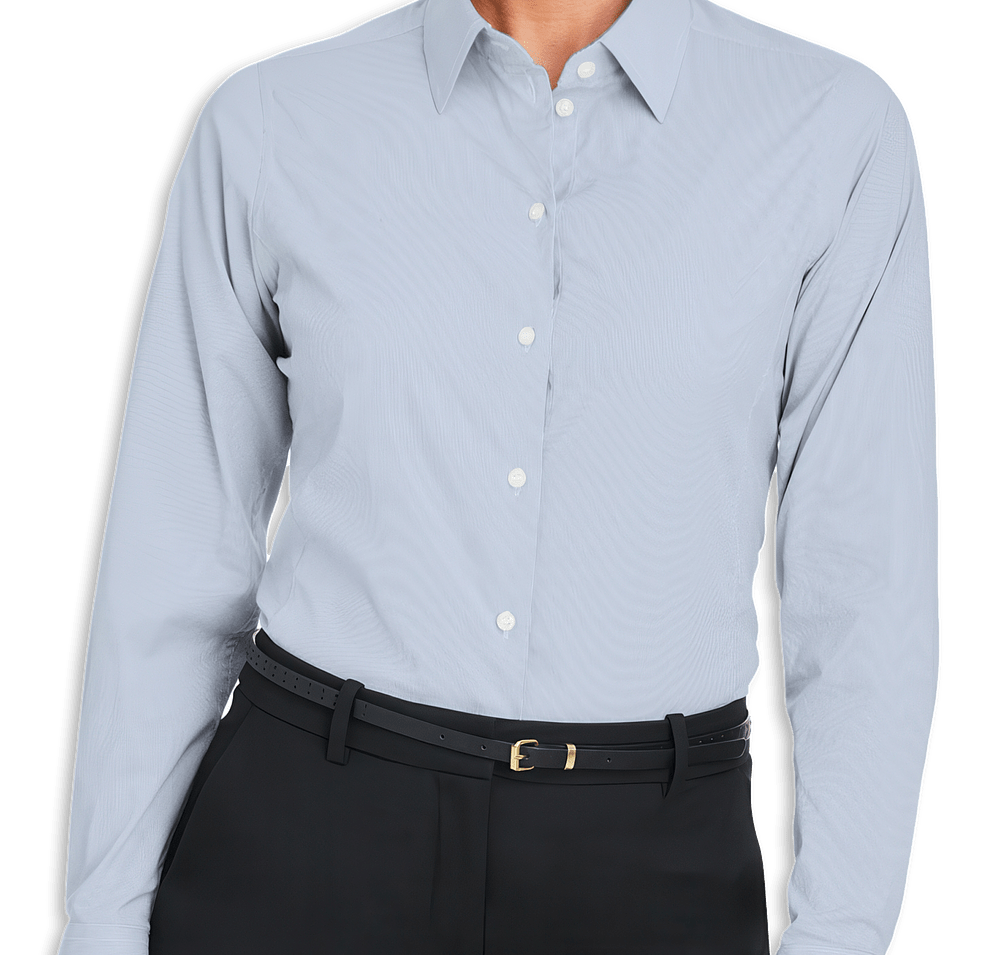 Devon & Jones Women's CrownLux Microstripe Performance Dress Shirt - Printed-default