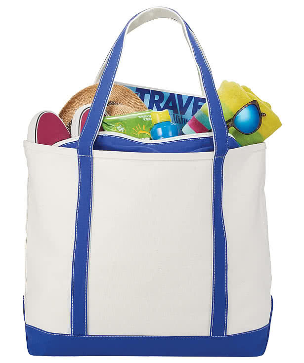 Baltic Cotton Canvas Tall Zippered Tote Bag