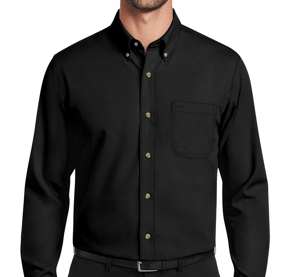 Blue Generation Scotchgard Long Sleeve Dress Shirt - Printed-default