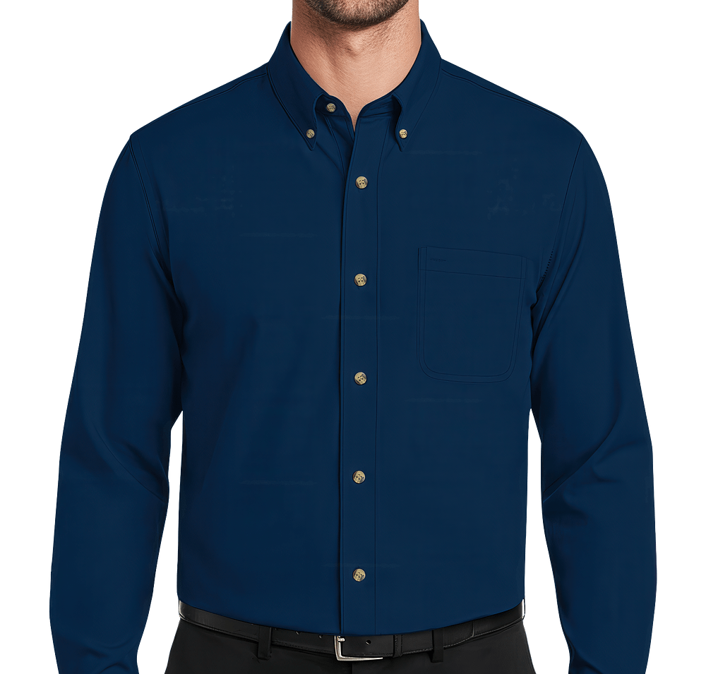 Blue Generation Scotchgard Long Sleeve Dress Shirt - Printed-default