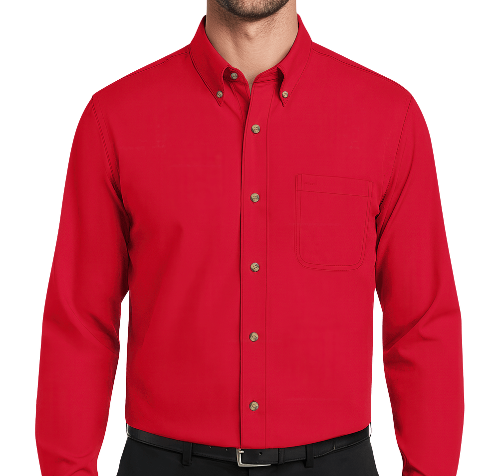 Blue Generation Scotchgard Long Sleeve Dress Shirt - Printed-default